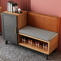 Nordic shoe cabinet modern simple shoe change stool locker entrance hall porch cabinet multifunctional shoe rack economical storage cabinet