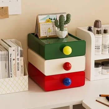 Free shipping storage box desktop drawer type miscellaneous desktop organization box dopamine office small storage rack