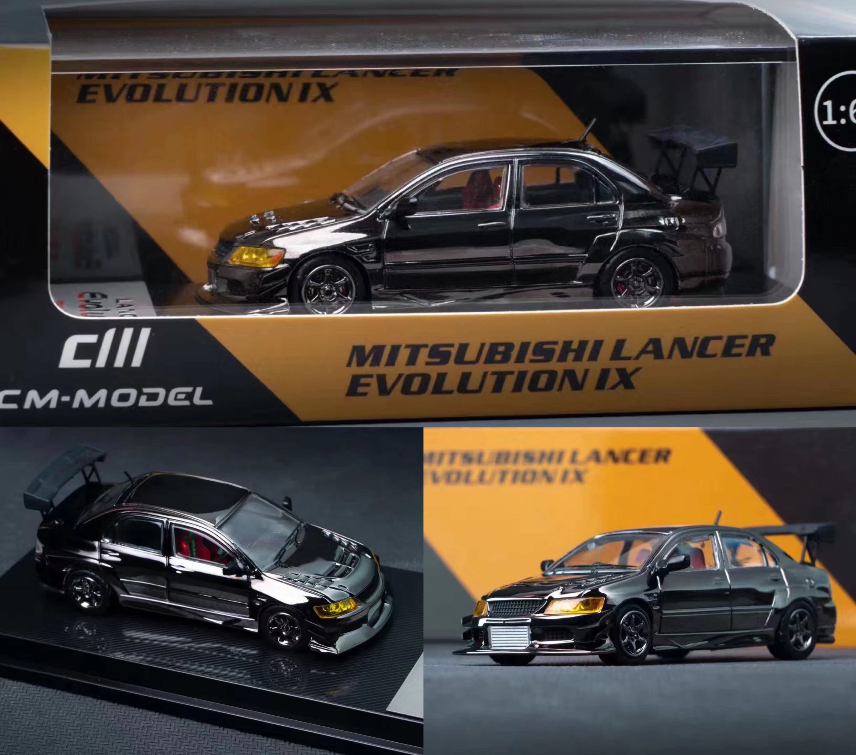 电镀黑cm日本限定版1 64三菱evo Ix 9代voltex改装车合金汽车模型 电镀黑cm日本限定版1 64三菱evo Ix 9代voltex改装车合金汽车模型