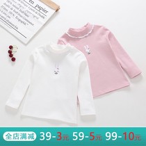 New products Balabala girls undershirt pure cotton t-shirt spring and autumn long sleeves to wear foreign air baby blouse