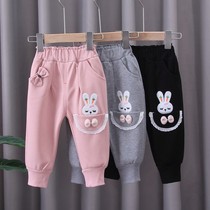 Ballabala female baby pants spring autumn new girl pants 1-3 year old children casual long pants to wear foreign air