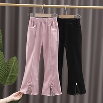 New Pint Balara Girl Horn Pants Spring Dress New 2022 Foreign Air CUHK Children Casual Pants Wear Long Pants Spring