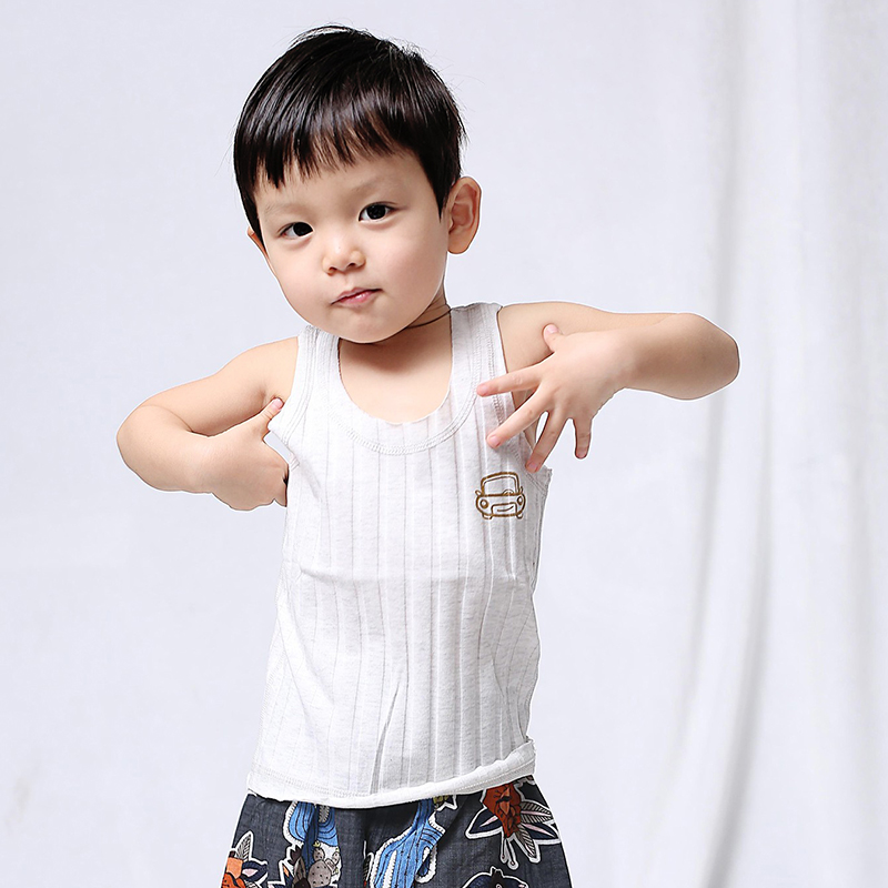 Trẻ em vest cậu bé trai boy boy bông mùa hè không tay chéo thanh đánh dấu sling đáy mỏng.