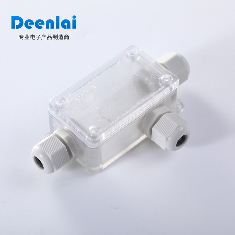Outdoor waterproof junction box with terminals transparent in two out IP66 grade sun protection UV outdoor lamp sub-wire box-Taobao