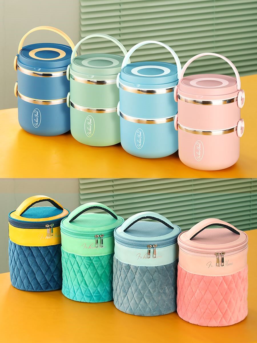 Japan's extra-long insulation boxed box female office worker insulated barrel one person with a meal bucket for home lunch box men's double