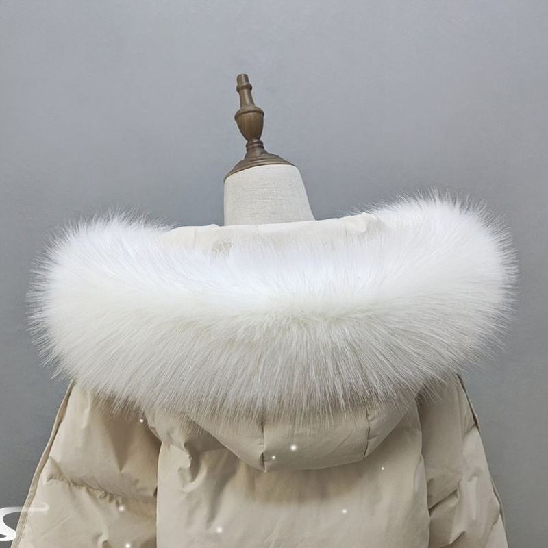 Special Hat for down Jackets, Separate Fur Collar Sold Separately, Universal for Coats and Parkas, White Clothing, Real Fur