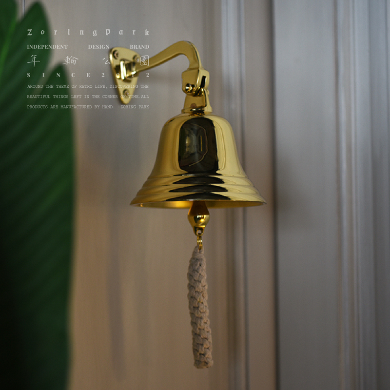 Zoringpark Hearth - Vintage Decorative Atmosphere Door Wall Hanging Copper Bell Zoringpark Hearth - Vintage Decorative Atmosphere Door Wall Hanging Copper Bell