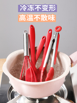 (Integrated silicone spatula)High temperature cake cream spatula spatula Nougat stirring baking tool