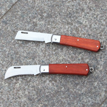Electricity knife wooden handle electrical knife wire knife wire knife wire stripper cable knife special tool for power personnel