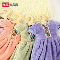 Cute-hanging one-piece dress for small clothes lovers with a hand towel hand towels Princess dresses Rubbing Hand Towel Kitchen Rag