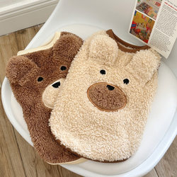 Pet Puppy Clothes, Autumn and Winter Clothes, Velvet Warm Teddy Bichon Poodle Schnauzer Four-Legged Clothes for Small Size Dogss