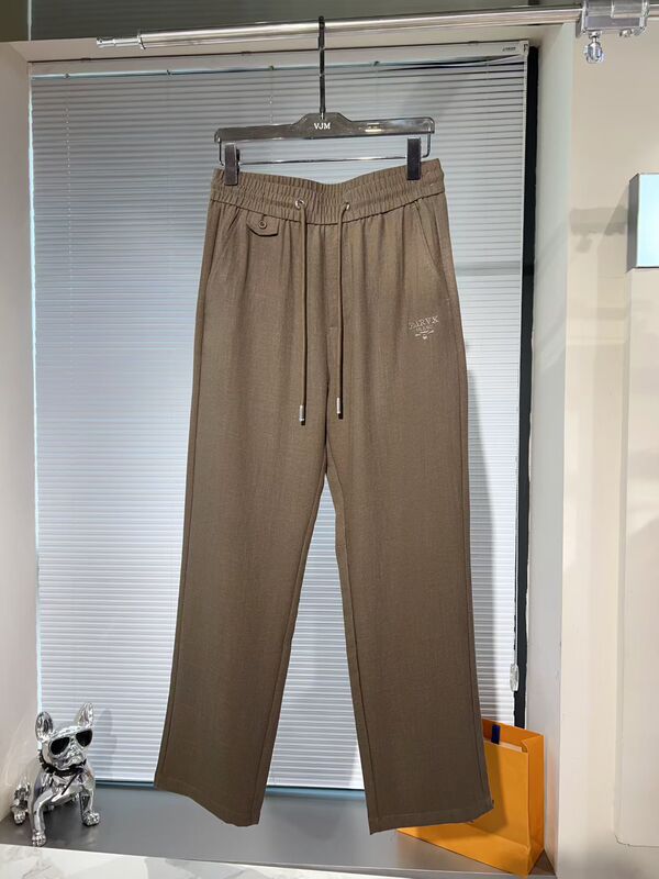 2026 Spring/Summer New Linen Straight-Leg Fashion Casual Pants European High-End Wide-Leg Letter Embroidery Vjm Trendy Brand