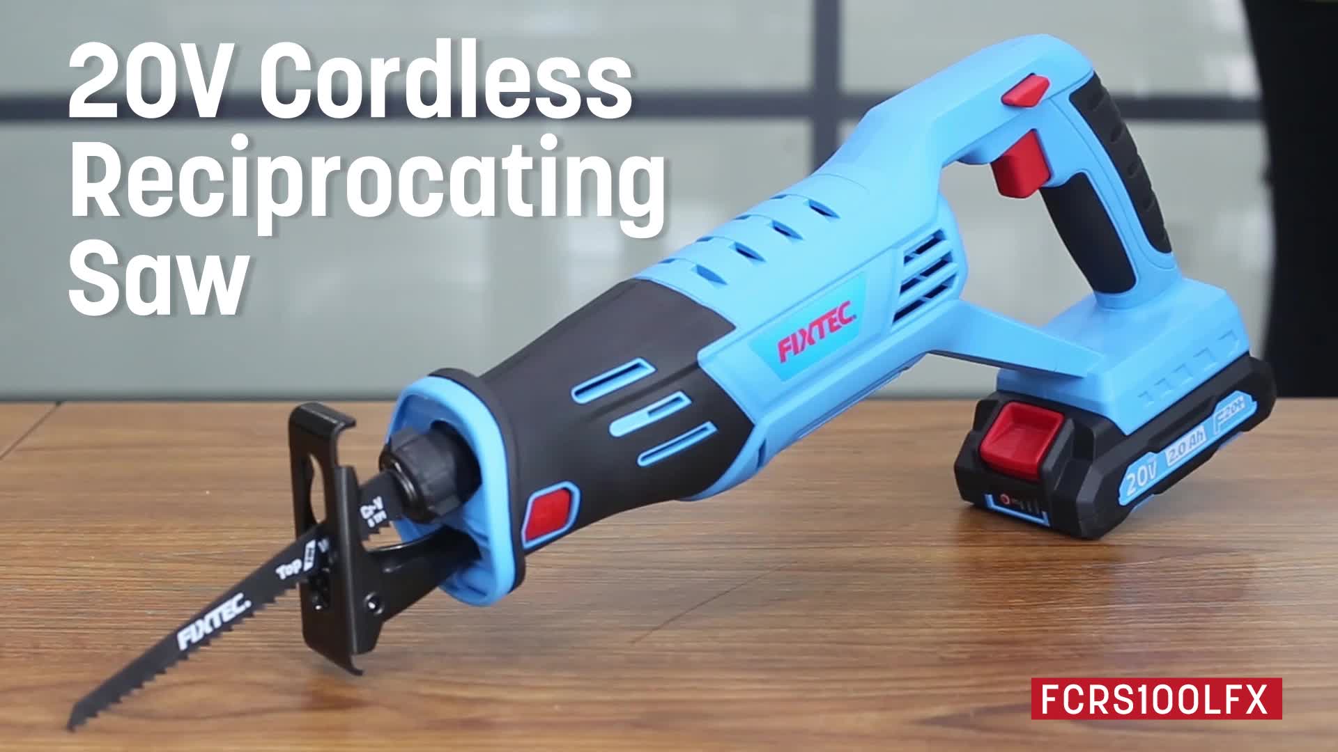 Fixtec Battery Powered Compact 20v Cordless Reciprocating Saw For Wood