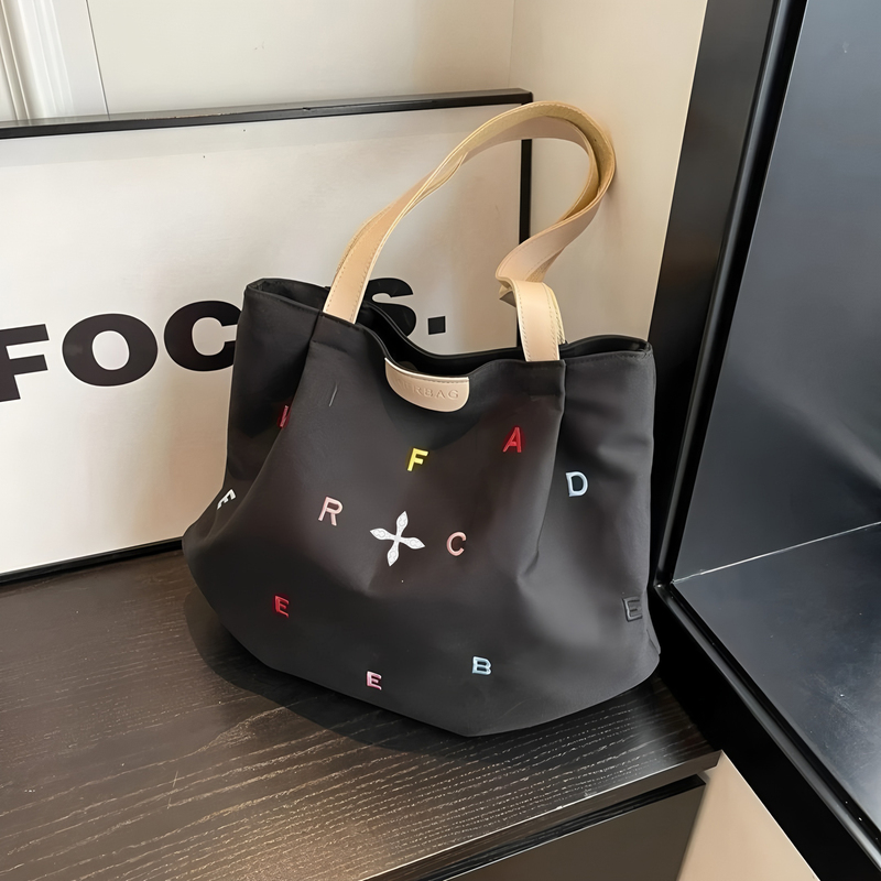 Vivienne Dawn Women's Handbag 2026 New Trendy Embroidered Letter Tote Bag Fresh Style Shoulder Tote Bag Vivienne Dawn Women's Handbag 2026 New Trendy Embroidered Letter Tote Bag Fresh Style Shoulder Tote Bag