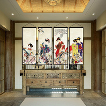 Bed and breakfast decorative fabric Hanging painting Japanese lady figure hanging cloth Living room bedroom bedside wall cloth Tapestry Background cloth tapestry