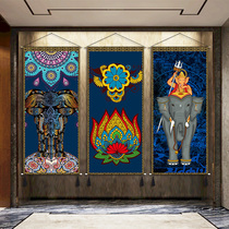 Thai wind Thai style Southeast Asian ethnic tapestry Tapestry Yoga Gallery Folk Hotel Decoration Painting Cloth Painting Tapestry Tapestry Tapestry