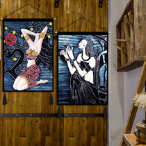 Bed and breakfast decoration Ethnic wind cloth hanging painting Yunnan character Hotel Inn farmhouse Bedroom living room Tapestry Tapestry