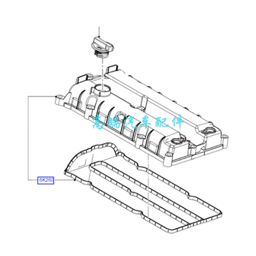 适配福特林肯嘉年华福睿斯福克斯蒙迪欧翼虎锐界气门室盖垫密封垫