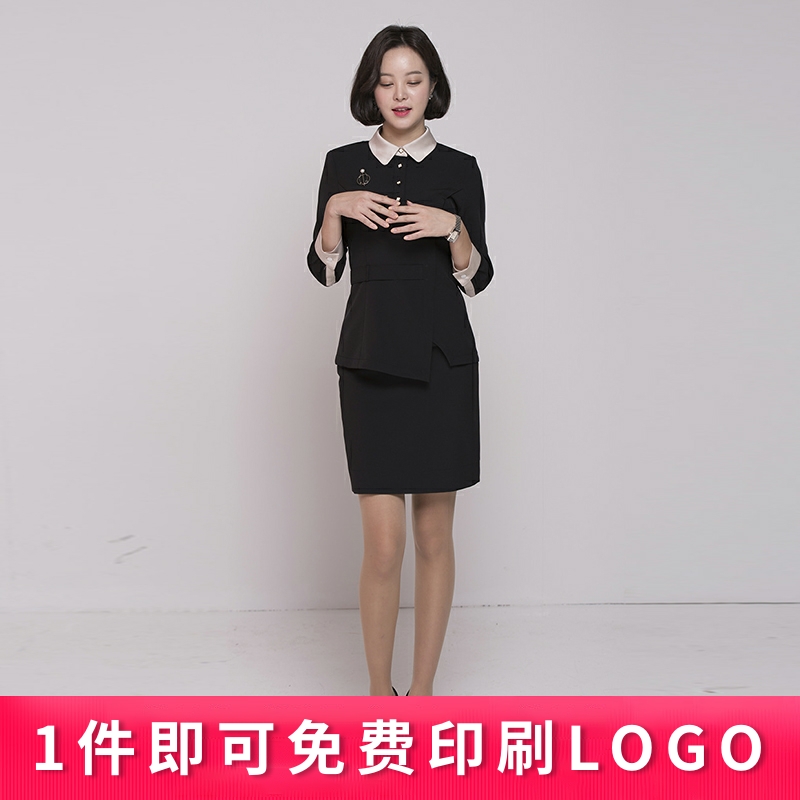 Doichi Spring Summer New High-end Professional Sleeve Dress Hotel Temperament Front Work Clothes Woman Beauty Salon Suit Sample House Display Center
