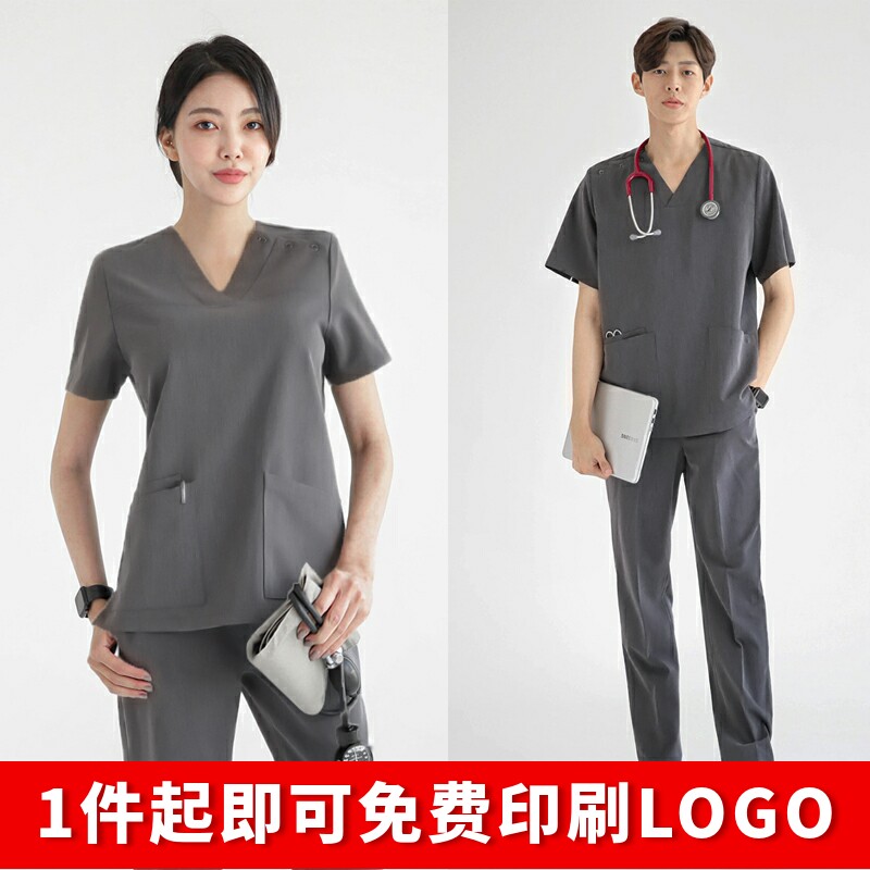 Dochi Handwashing woman short sleeve Operating room Nursing wear Two-style suit Female oral doctor Working clothes Men's brush handwear
