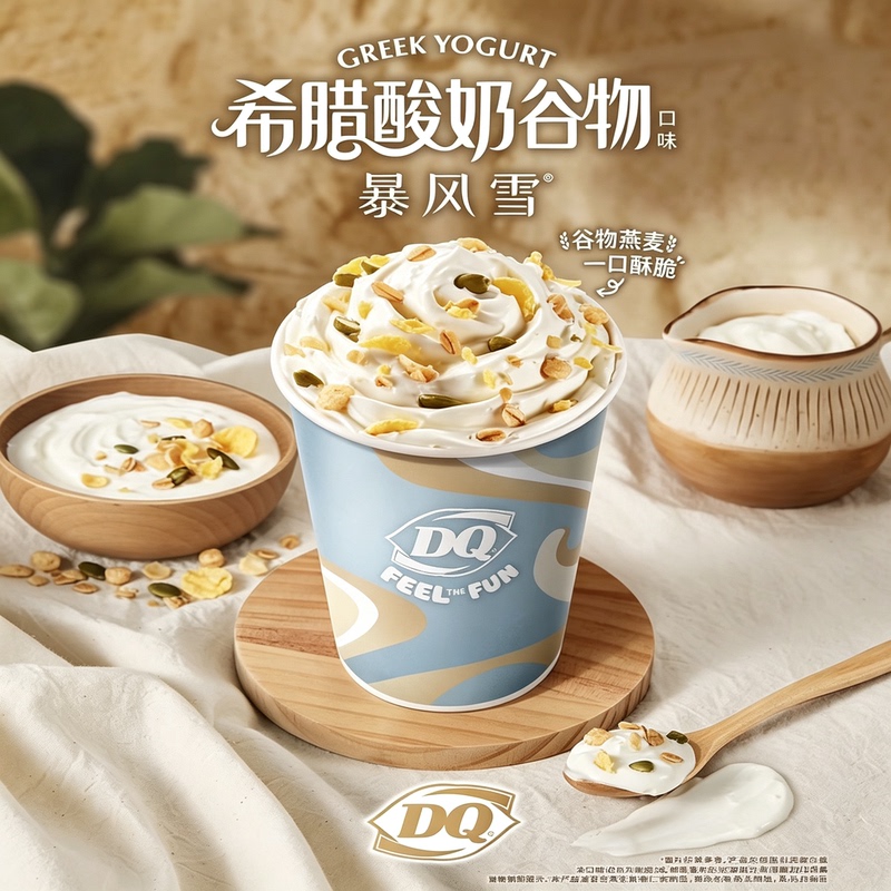 [Electronic Voucher] Dq 1 Serving of Greek Yogurt Cereal-Flavored Ice Cream Standard Cup Discount Coupon for 31 Yuan at the Store