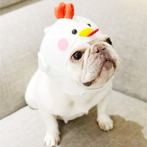 Daji Shiba Dog turned into a chicken hat pet cat and dog tiara fighting fighting cute and cute shape