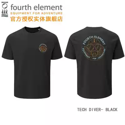 Fourth Element new short-sleeved T-shirt cotton round neck technical diving diver big winged whale
