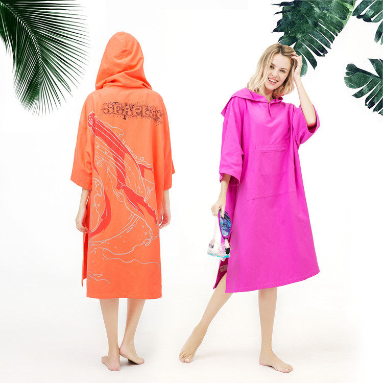 SEAPLAY NEW POLENTA Silver Fin Whale bathrobe with wind clothing Canopy Large Winged Whale Diving Outdoor Surf All Code Spot