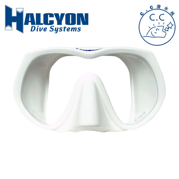 Halcyon Technology Diving Free Diving Free Diving Mirror Low Volume Single Windows H VIEW Spot Black White