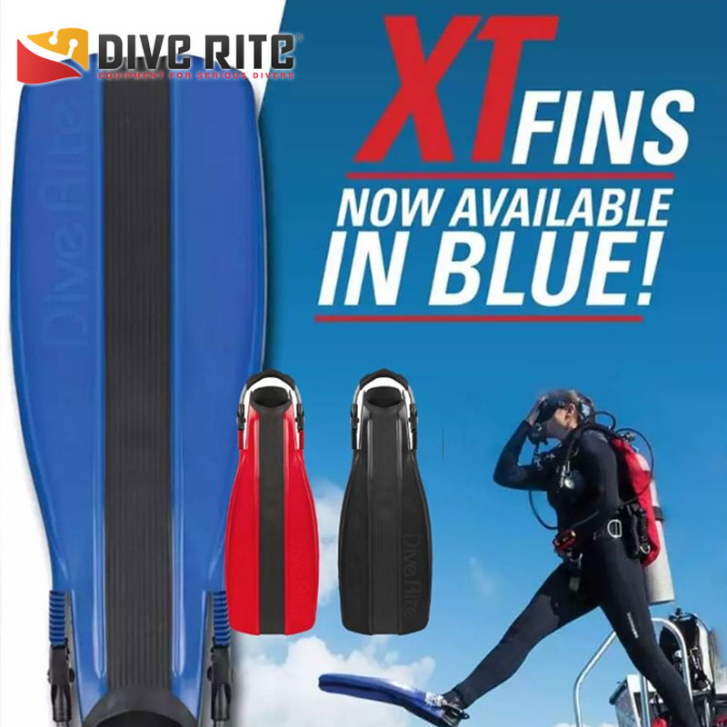 DIVE RITE XT FIN technical diving equipment adjustable fins side hanging frog kick free kick diving fins