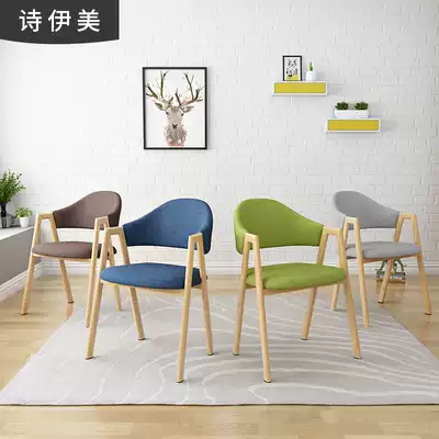 Shiymei Nordic chair modern minimalist desk and chair creative Net red computer stool backrest home adult dining chair
