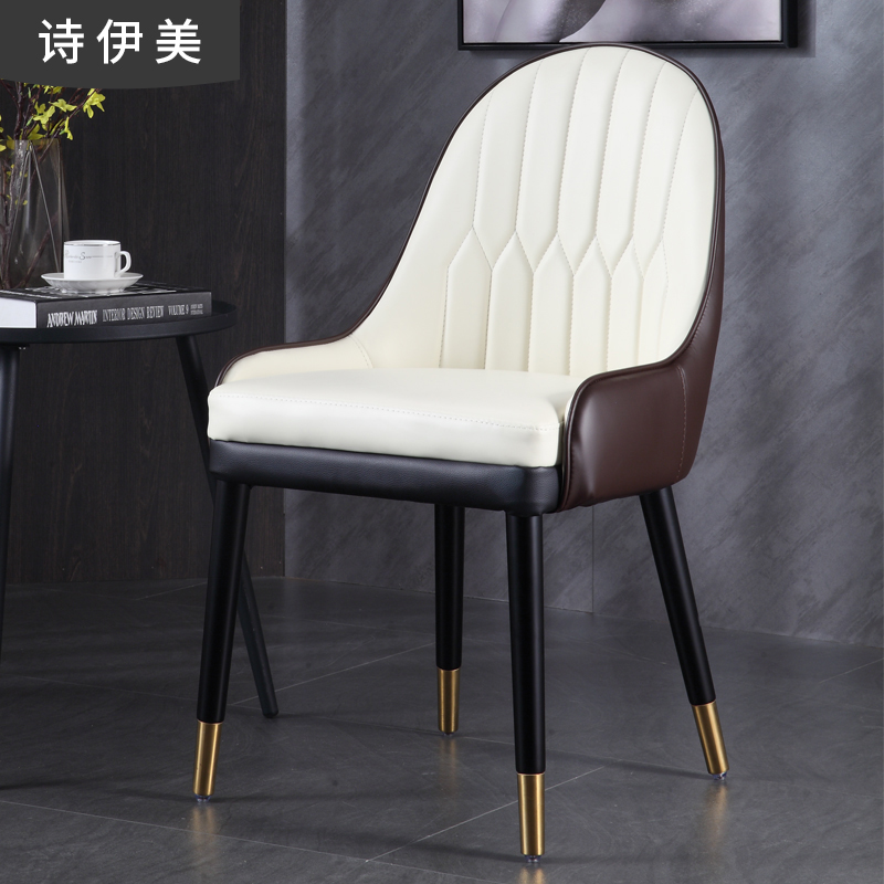Solid wood dining chair household economy chair Nordic casual cafe milk tea shop network red in super fire backing chair