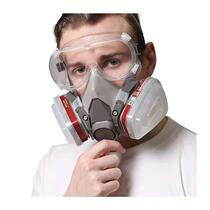 Gas mask full face mask special dust mask for spray painting to protect chemical industry dust and poisonous gas filter box