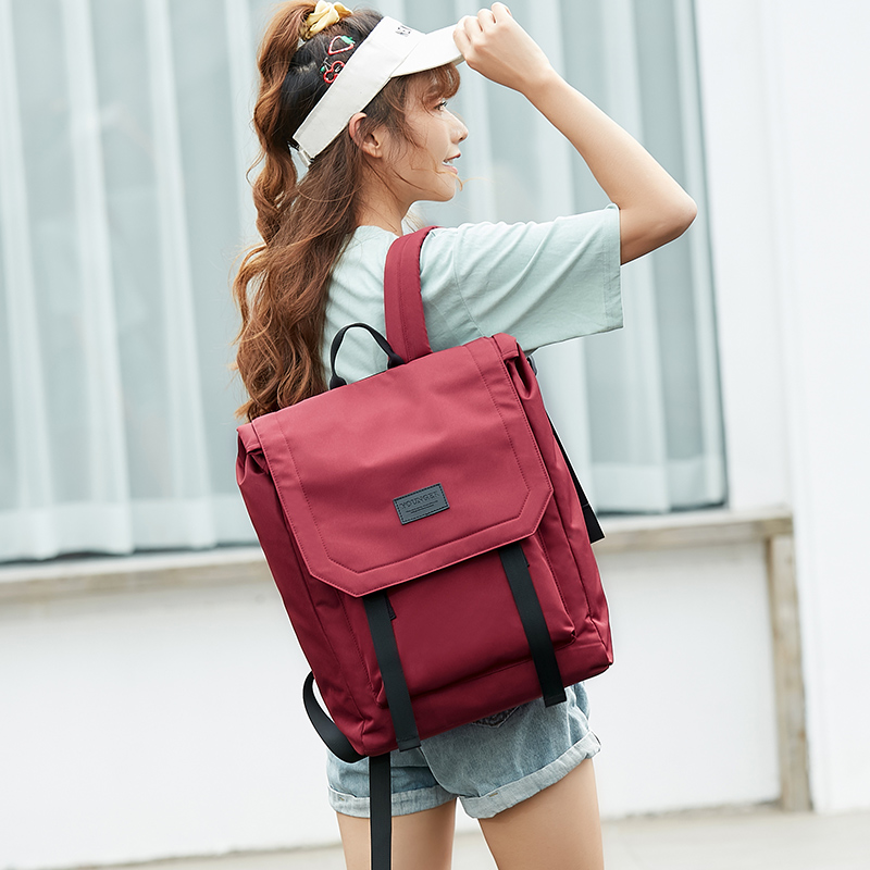 2020the new rear backpack female Korean version of Joker simple fashion net red with backpack 14 inch business computer bag