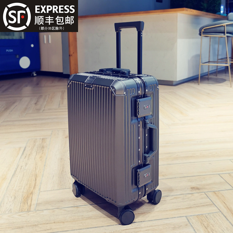 Luggage mute aluminum frame large capacity new password boarding luggage case men's 20 inch 24 women durable travel box