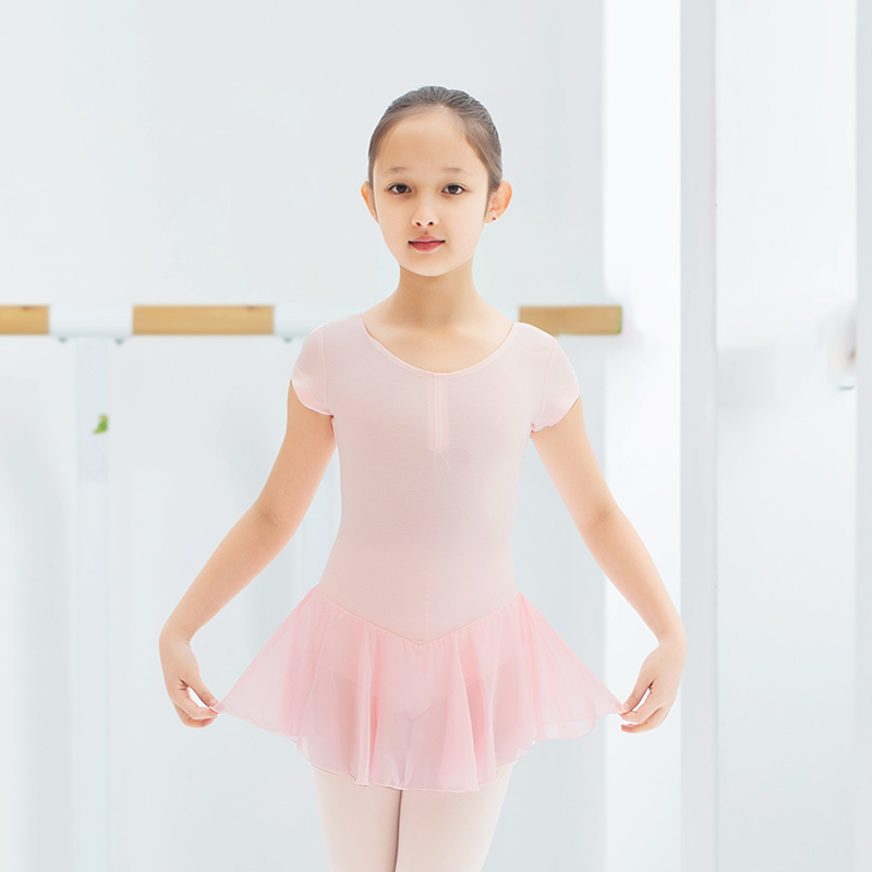 Chen Ting New Ballet Concort Children's Round Sleeve Snow Spinkle Leaf Dress Examination Class