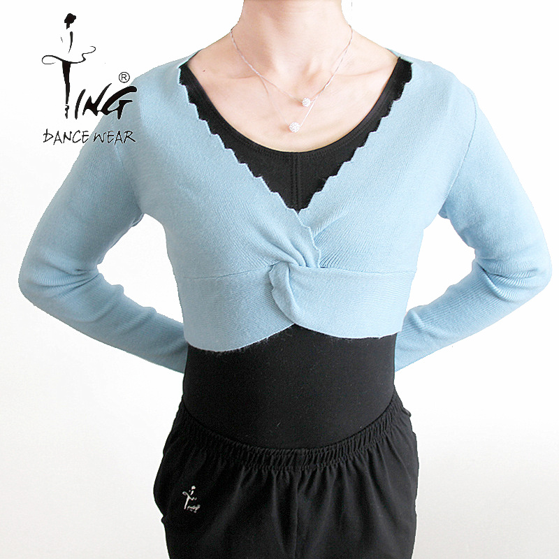 Chen Ting Children's Dance Dancing Skills Half Body Short Sweater Girl Ballet Warm Knit Sweater Jacket Female Adults