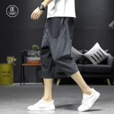 Летние японские маленькие штаны, шорты для отдыха, из хлопка и льна, большой размер