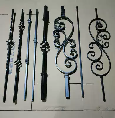 Engineering wrought iron stair column handrail bay window guard railings bending and Assembly activity shaking head base stair accessories