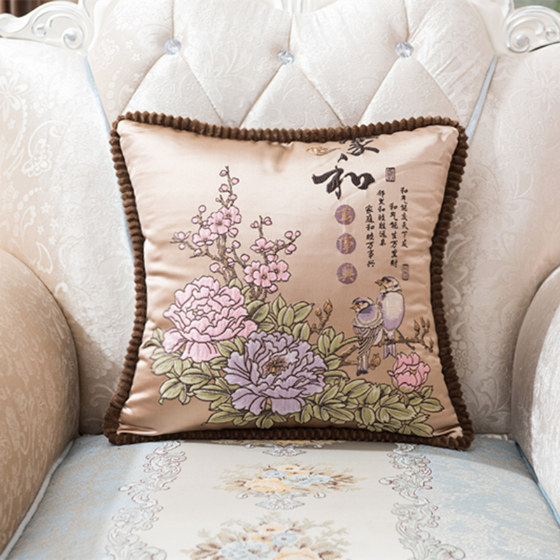 Sofa Bắc Âu đệm gối hình chữ nhật phòng khách hộ gia đình đầu gối lớn gối châu Âu trở lại cặp chăn gối văn phòng 2 trong 1