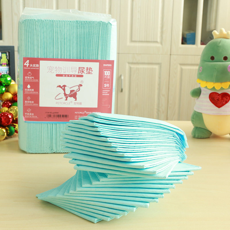 Pet Pooch Diaper Thickened 100 sheet Deodorant Pee Not Wet Rabbit Teddy Pooch Pooch Mat Cat Paper Diaper Toilet 