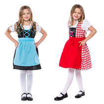Girls Oktoberfest costume drama stage play kindergarten cute apron girl Cinderella maid performance suit