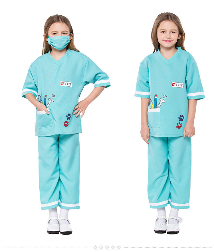 61 Children's Day Pet Hospital Kindergarten Vet Act Out of Amusement Park Doctor Nurse Professional Experience Clothing