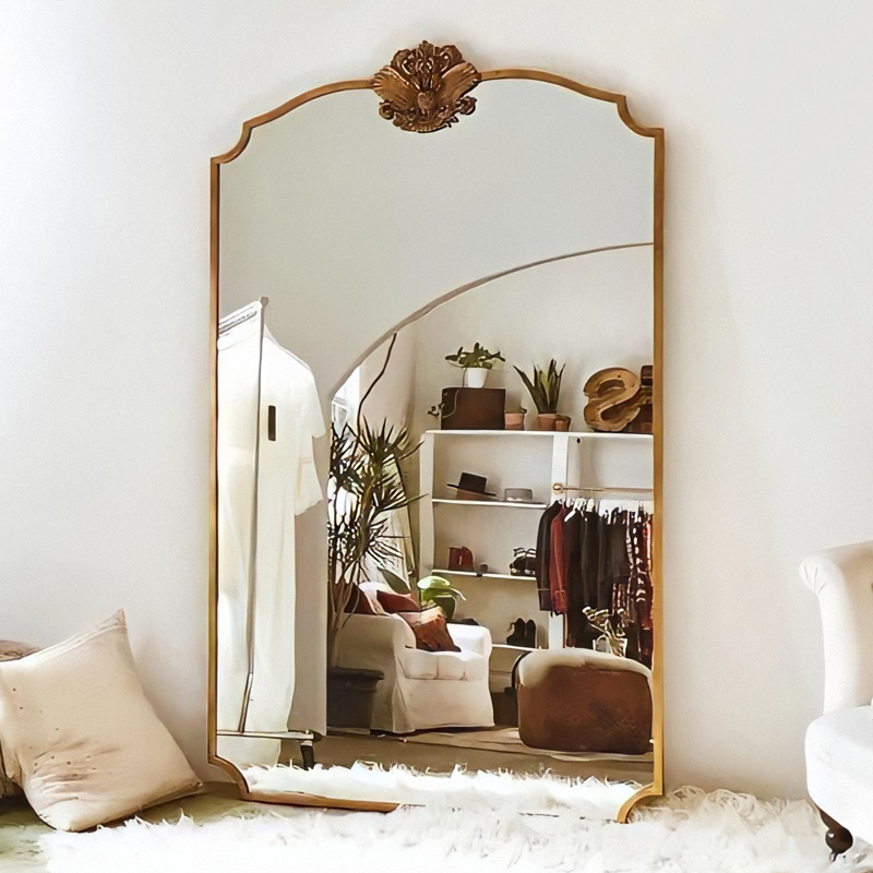 American vintage dressing mirror full body fitting mirror wall hanging ins wind bedroom hall girl floor-to-ceiling mirror home