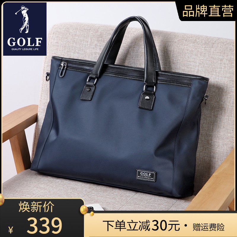 Golf Men's Briefcase Multifunction Business Package Bag Large Capacity Single Shoulder Bag Brief Casual Skew Satchel Bag