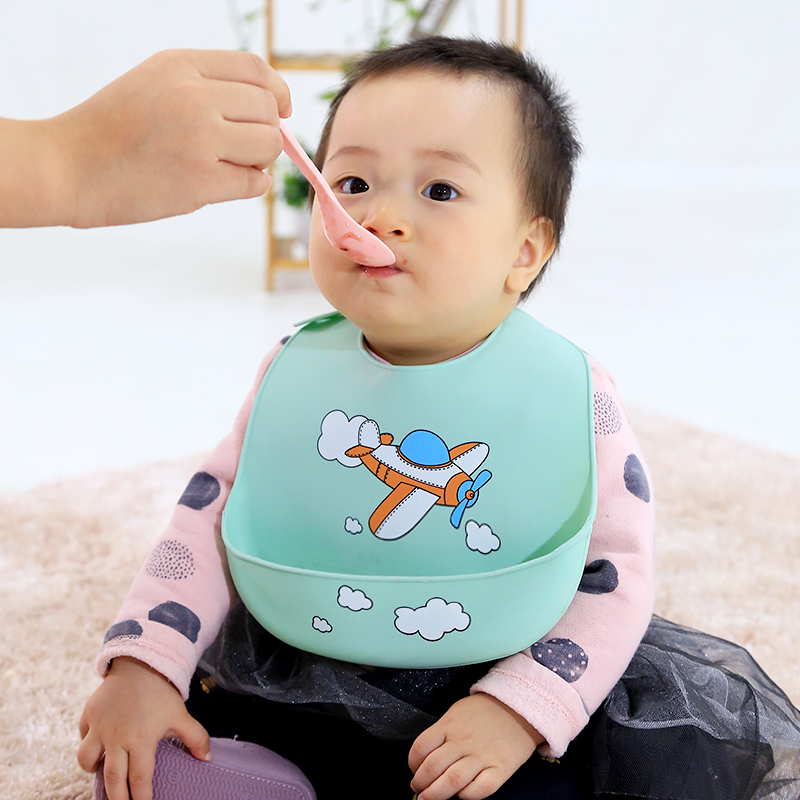 Baby saliva bib waterproof baby eating leak-proof meal rice bag child feeding bib eating bib increase Super Soft