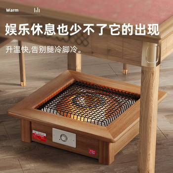 Qianpan Electric Heater for Home Use, Under-Desk Heater, Small Electric Fire Pit, Energy-Saving