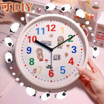 ins wall hanging electronic wall clock living room home clock creative DIY graffiti decoration Japanese alarm clock 2020 New