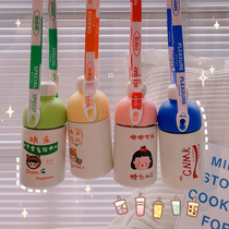 Insulation Cup Women Ins Original Juku Straw Style Childrens Water Glasses Small Portable Cups Cute 2021 Mesh Red