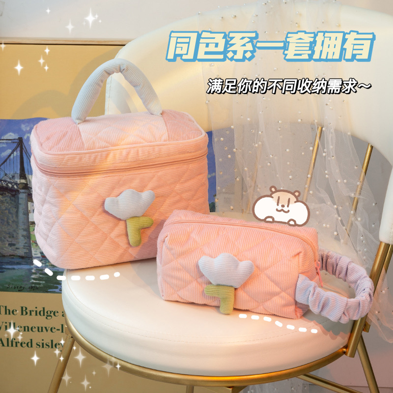 Makeup Bag 2021 New Advanced Sensation Ins Wind Female Portable High Face Value Cute Travel Toiletries Bag Containing Bag